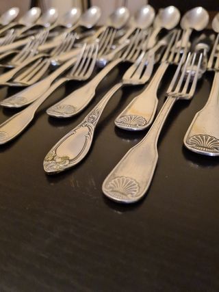 Cubertería Christofle plata modelo concha/Vendôme