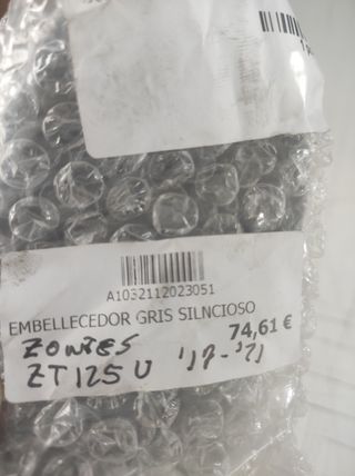 Nuevo Embellecedor escape Zontes ZT125 U