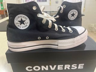 Converse plataforma negras talla 42