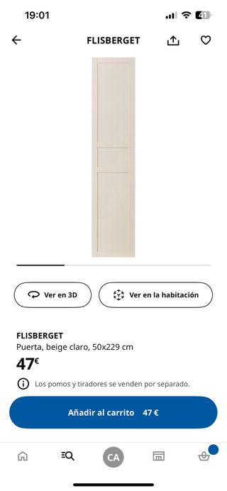 Puertas armario Pax Flisberget Ikea gris