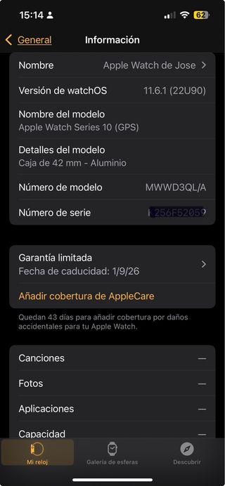 Apple Watch Series 10 (GPS) 42mm 
Con Garantía