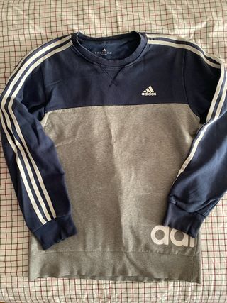 Sudadera Adidas Talla M Azul y Gris