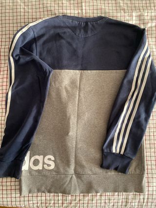 Sudadera Adidas Talla M Azul y Gris