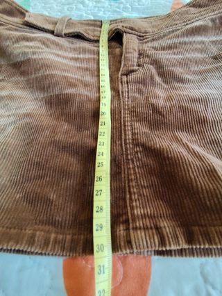 Minifalda pana elástica marrón Talla 36