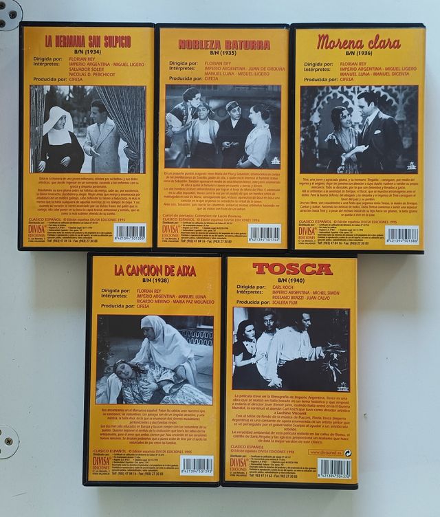 Preciosa Colección VHS Español Imperio Argentina