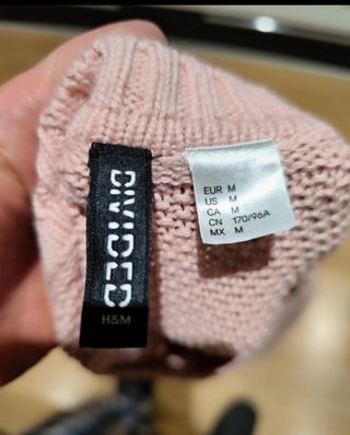 Jersey rosa de punto para mujer