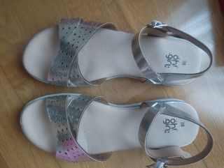 Sandalias plateadas Oh! Girl talla 38