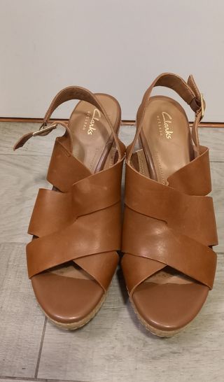Sandalias Clarks Cuña Marrón