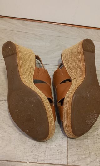 Sandalias Clarks Cuña Marrón