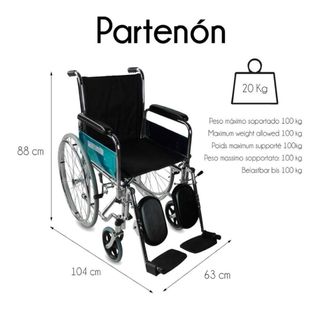 Silla de Ruedas Plegable Mobiclinic con reposapiés