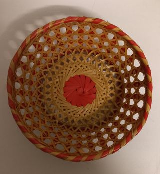 Cestino decorativo in bambù e vimini