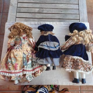 Lote de 3 muñecas vintage