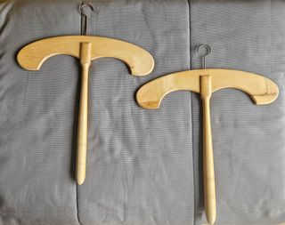 2 Perchas Madera Vintage