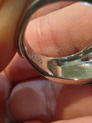 Anillo Hombre Plata Ley Azul