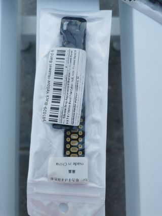 Correa Huawei Band 8 Negra y Amarilla