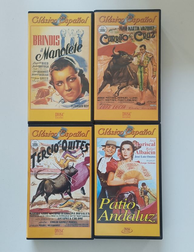 Colección 4 VHS Clásico Español Cine Taurino