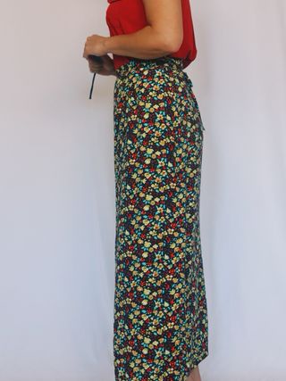 Falda pareo vintage floral