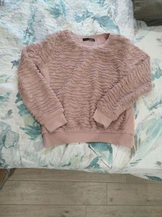 Sudadera rosa peluche