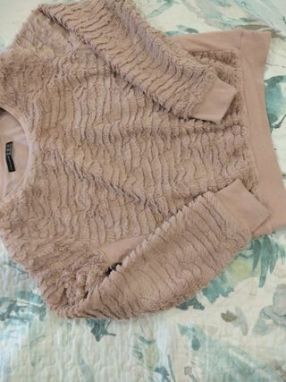 Sudadera rosa peluche