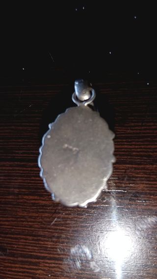 Colgante Piedra Luna Azul y Blanca