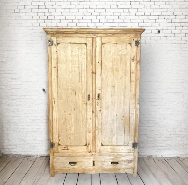 Armario antiguo madera restaurado finales XIX