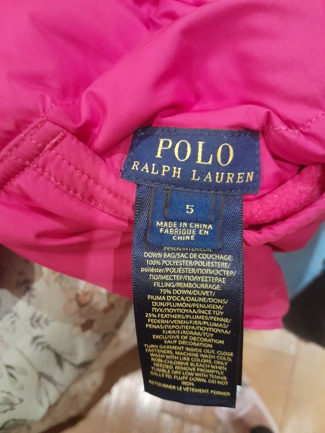 Chaleco niña Polo Ralph Lauren azul marino.Talla 5