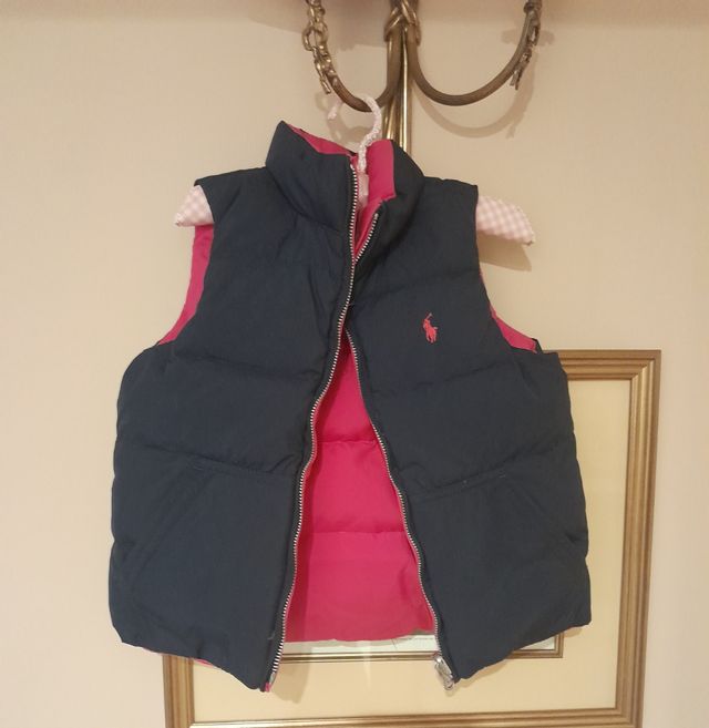 Chaleco niña Polo Ralph Lauren azul marino.Talla 5