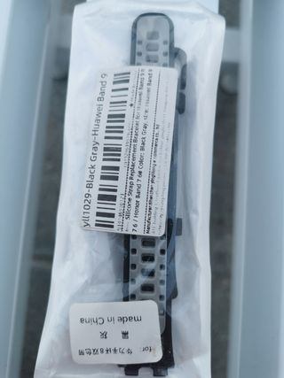 Correa Silicona Huawei Band 9 Negra Gris