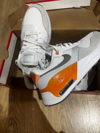 Zapatillas Nike Air Max Mujer Blancas Naranja