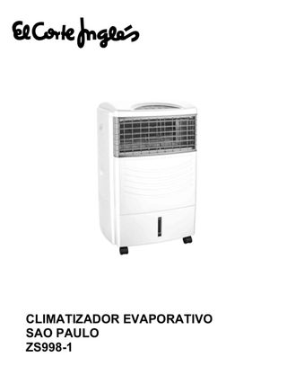 Climatizador Evaporativo Blanco y Gris