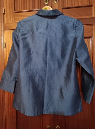 Sobrecamisa manga francesa azul