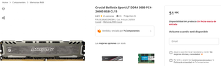 Ballistix DDR4 16GB 3000MHz CL15