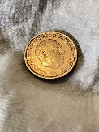 Moneda 5 Pesetas Franco Caudillo 1957