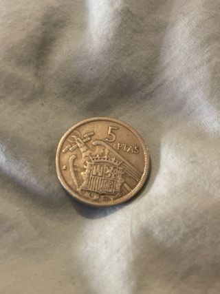 Moneda 5 Pesetas Franco Caudillo 1957