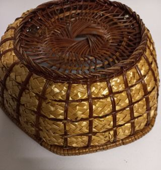 Cestino in rattan e vimini