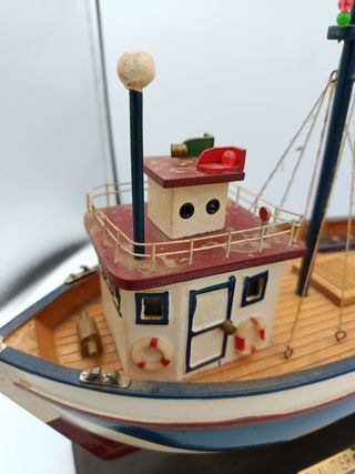 MAQUETA DE BARCO DE MADERA "CHALUTIER"