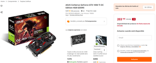 ASUS GeForce GTX 1050 Ti OC 4GB GDDR5