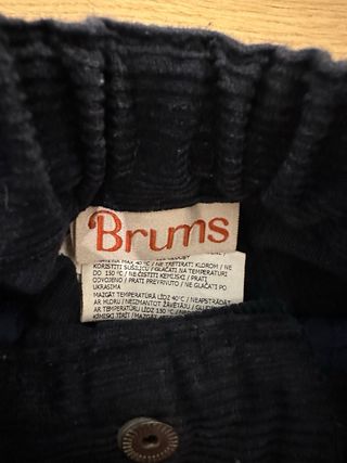 Pantaloni velluto Brums blu