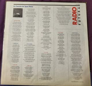 Vinilo Radio Futura-La Canción de Juan Perro 1987