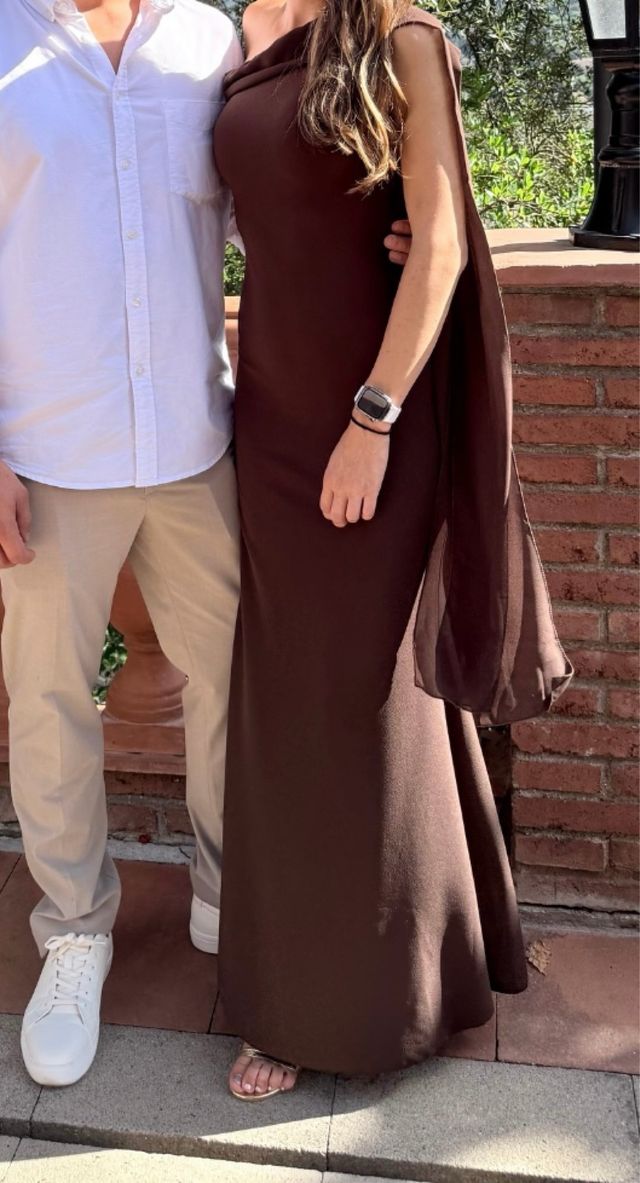 Vestido Pura Vida marrón talla S