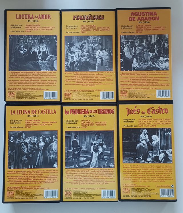 Colección VHS Clásico Español (6 Películas)