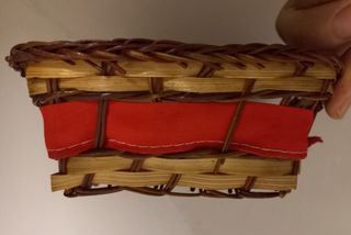 Cestino rettangolare decorato Babbo Natale