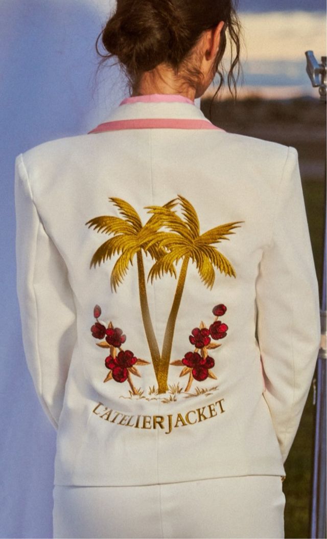 Chaqueta Le Cruel Blanca y Rosa