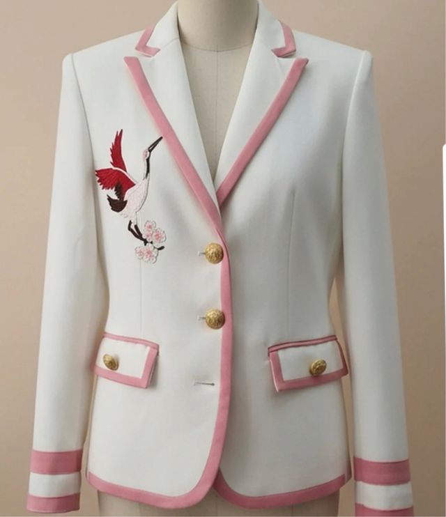 Chaqueta Le Cruel Blanca y Rosa