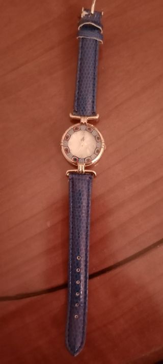 Orologio nuovo mai indossato blu e oro