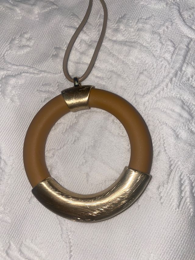 Colgante Aro Marrón y Dorado