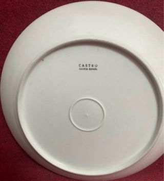 Plato antiguo porcelana Castro Sargadelos