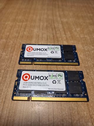 2x QUMOX DDR2 667MHz 2GB SODIMM