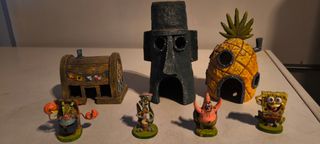 Figura Bob Esponja y amigos. Realizadas en resina.