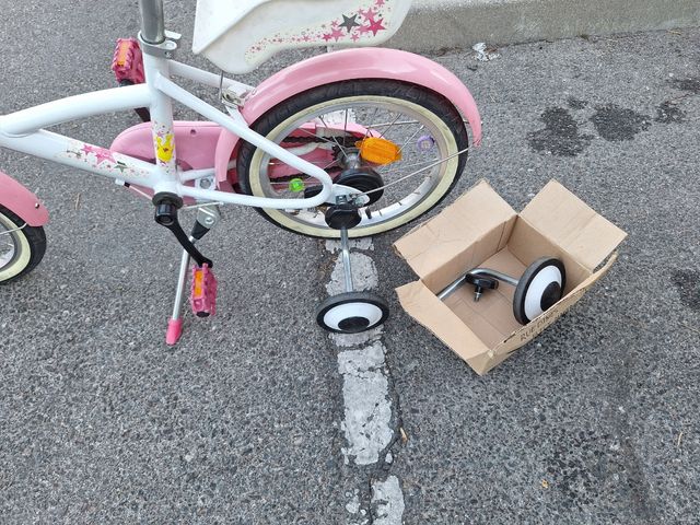 Bicicleta infantil 16 con sillita portabebés